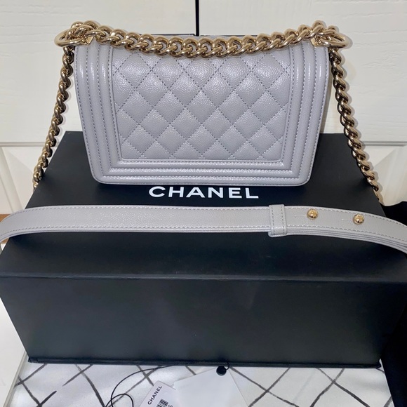 CHANEL BOY BAG SM GREY GHW - Picture 3 of 16